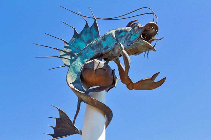 巴比肯海滨的雕塑