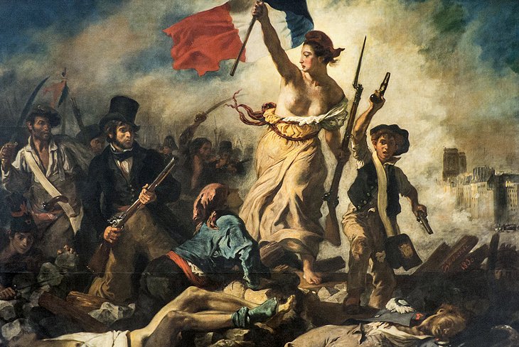 La Liberté Guidant le Peuple by Eugène Delacroix(德农馆，700室)”width=