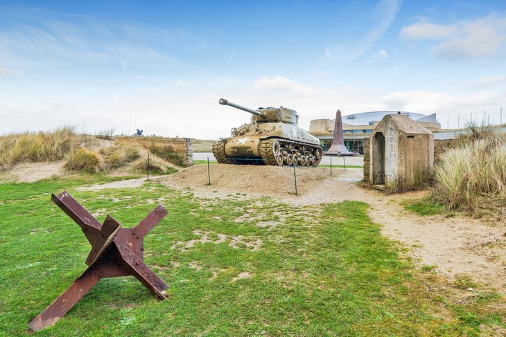 诺曼底犹他海滩上的一辆美国坦克