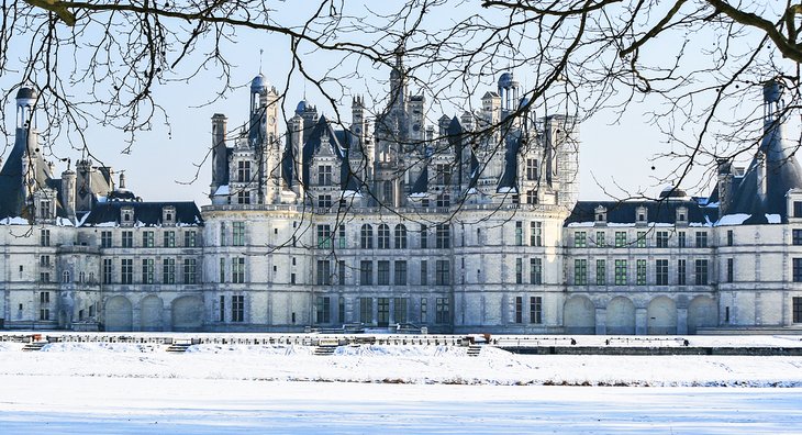 在冬天Chateau de香波城堡”width=