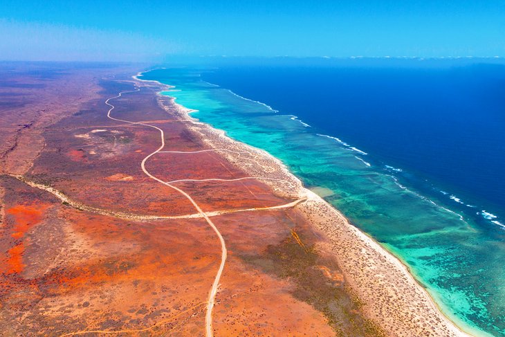鸟瞰图角范围内国家公园的宁格罗海洋公园,西澳大利亚